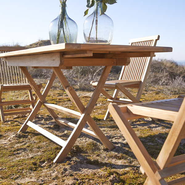 Tikamoon Capri Folding Teak Dining Table Wayfair.co.uk